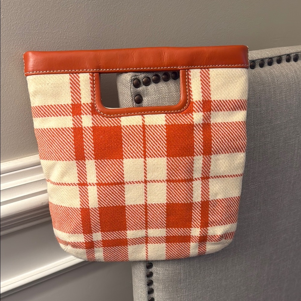 Banana Republic Plaid Orange and Cream Women's Bag